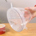 Prozirni silikonski rastezljivi poklopci od 12 pakovanja za hranu